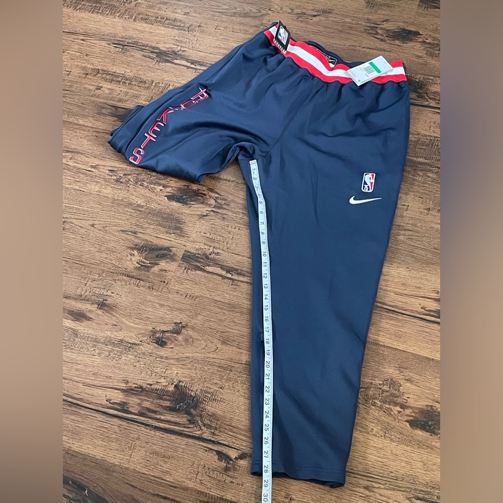 Nike NBA Team Issued Houston Rockets Tear Away Pants Blue Red mens XL & 3XL-Tall - Picture 2 of 16
